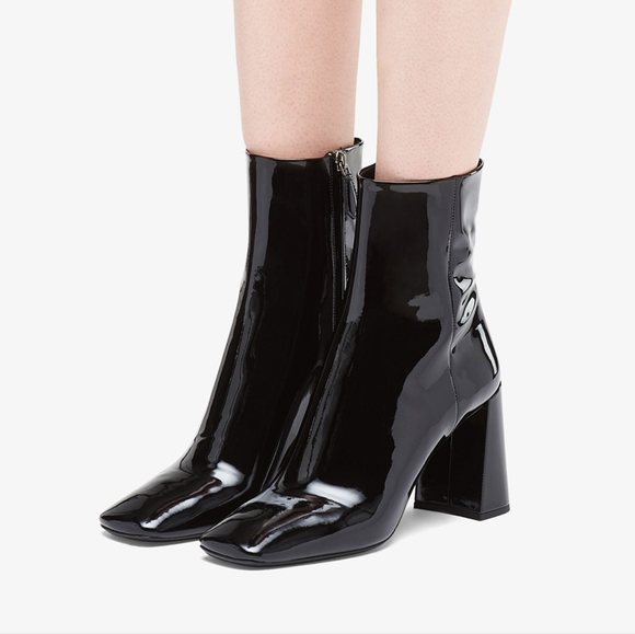 Prada Vernice Patent Leather Ankle Boots - Picture 1 of 10